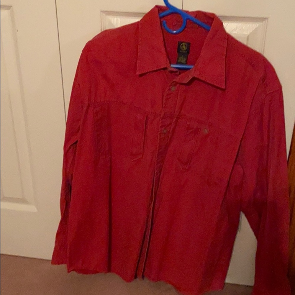 Aigle red button up